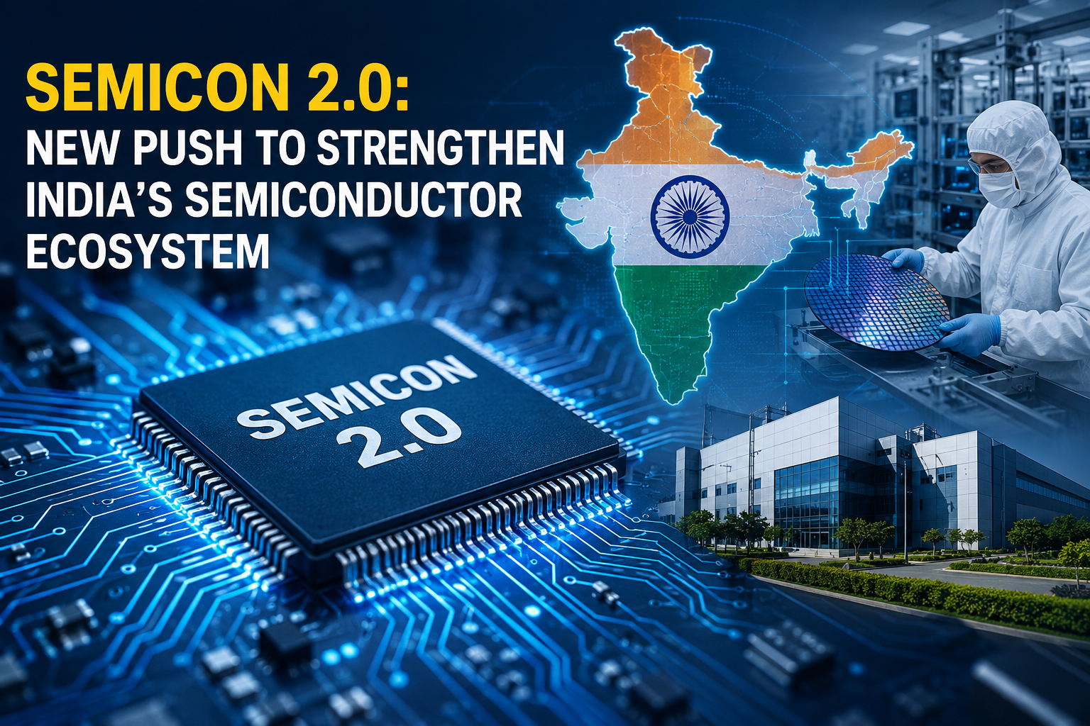 বিদেশি চিপের উপর নির্ভরতা কমাতে বড় বাজি, Semicon 2.0-এ সেমিকন্ডাক্টর শিল্পে নতুন রূপরেখা কেন্দ্রের Semicon 2.0 কর্মসূচির মাধ্যমে ভারতে সেমিকন্ডাক্টর শিল্প শক্তিশালী করার প্রতীকী ছবি